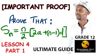 IMPORTANT PROOF ARITHMETIC SERIES Summation SeriesSum of ntermsGrade 12 [upl. by Perkins]