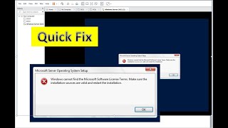 Windows cannot find the Microsoft Software License Terms Make sure the installation sources valid [upl. by Yhtuv]