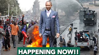 happening Now Babu owino leads heavy demonstrations in Nairobi immediately after his release today [upl. by Pas]