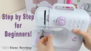 How to Operate a Portable Mini Sewing Machine FHSM 505  NEX Sewing Machine [upl. by Icyac528]