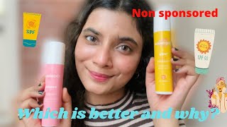 Which Aqualogica sunscreen is better  which one you should use✨ skincare sunscreen [upl. by Ahsiekyt]