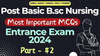 PB Bsc Nursing Entrance Exam Important Questions 2  RUHS  IGNOU  AIIMS post basic bsc nursing [upl. by Dnalwor]