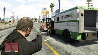 GTA 5 How To Rob An Armored Car In GTA V [upl. by Peppy221]