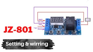 How to use digital timer relay module  JZ801 timer module wiring and settings  Delay timer module [upl. by Doran]