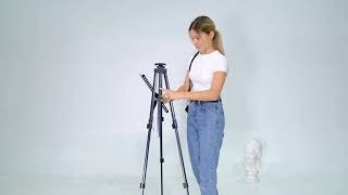 MEEDEN Reinforced Display Easel Stand Aluminum Metal Tripod Field Art Easel with Bag [upl. by Emina]