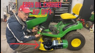 How much Oil does a John Deere Easy Oil Change Filter hold I take a look at whats inside E120 [upl. by Essiralc]