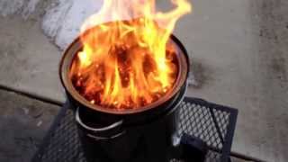 Video 2 DIY Walmart gasifier forge 24 with wood pellets big fire boil snow in about Video 2 [upl. by Amand781]