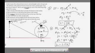 Ch 7  Circular Motion Loop The Loop Problem [upl. by Latif]