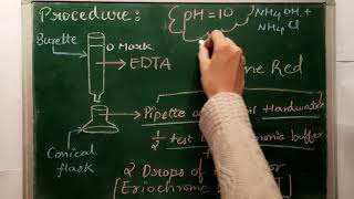 Determination of total hardness of water by EDTA method Procedure and Reactions PART1 [upl. by Niamart]