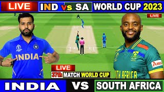 Live IND Vs SA ICC World Cup 2023  Live Match Centre  India Vs South Africa  1st Innings [upl. by Alvar910]