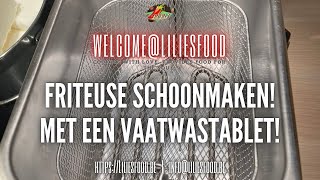 Friteuse schoonmaken met één vaatwastablet is een GAMECHANGER [upl. by Eitsirc9]