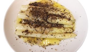 Rezept Spargel mit schwarzen Sommertrüffeln [upl. by Nyluqcaj]