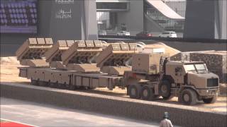 new Jobaria Defense System MCL Multiple Cradle 107122mm Rocket Launcher at IDEX 2013 [upl. by Ynatsyd48]