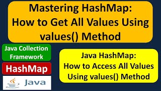 Mastering HashMap How to Get All Values Using values Method [upl. by Duke436]