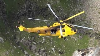 RAF Seaking rescue on Snowdon [upl. by Anyd]