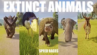 Extinct Animals Races in Planet Zoo included Brontotherium Gastornis Glyptodon Platybelodon [upl. by Anailli]