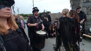 Beltane Border Morris dancing Logan Stone at the Rugglestone Inn Dartmoor on 27th July 2023 [upl. by Akirea]