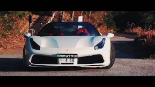 Ferrari 488 Spider  Armytrix Titanium Exhaust  HRE Wheels in Japan [upl. by Tuesday]