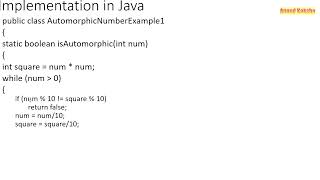 The automorphic number in java 8  Java tutorial for beginner  How to check automorphic number java [upl. by Anrat253]