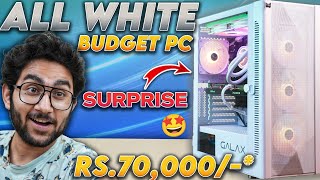 Value for Money ALL AMD White Gaming Pc Build Under Rs70000 ONLY  Ryzen 5 5600X RX 6600 [upl. by Rivkah]