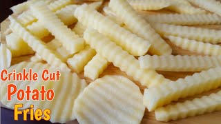 Crinkle Cut Fries  How to make Crinkle Cut Potato Chips  Potato Fries [upl. by Maon347]