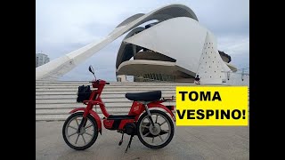 🛵En VESPINO AL de 1985 por VALENCIA en 2021🔴🟡🟢 [upl. by Bogusz]