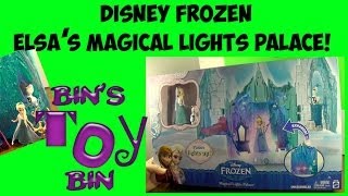 Disney Frozen ELSAS MAGICAL LIGHTS PALACE Playset Review by Bins Toy Bin [upl. by Ced]