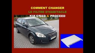 Kia Ceed et Proceed comment changer le filtre dhabitacle [upl. by Jolanta]