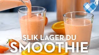 Smoothie med fresh farge  frukt og yoghurt  TINE Kjøkken [upl. by Nylisoj]