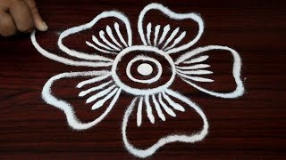 latest simple free hand rangoli designs  easy kolam with out dots  muggulu designs  rangavalli [upl. by Adnilab]