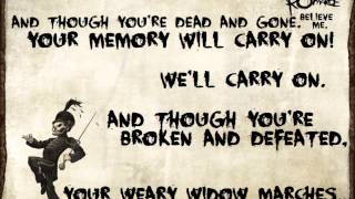 Welcome To The Black Parade  My Chemical Romance Lyrics [upl. by Bouzoun]