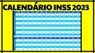 É OFICIAL NOVO CALENDÁRIO 2023 DE PAGAMENTOS DOS BENEFÍCIOS DO INSS  APOSENTADOS E PENSIONISTAS [upl. by Dorran263]