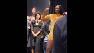 Claressa Shields vs Maricela Cornejo weigh in [upl. by Issie]