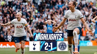 SPURS REACH FA CUP FINAL  TOTTENHAM HOTSPUR 21 LEICESTER CITY  WOMENS FA CUP HIGHLIGHTS [upl. by Silyhp]