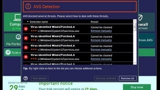 How to remove AVG Virus identified Win64PatchedA and servicesexe virus [upl. by Tak]