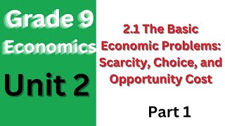 21 Basic Economic Problems Scarcity Choice and Opportunity Cost [upl. by Aiet]