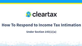 How to respond to income tax intimation under section 1431a [upl. by Finkelstein]