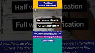 Types of Rectifiers ll Rectifiers ll X ray circuit radiology generator transformers shorts [upl. by Llemar184]