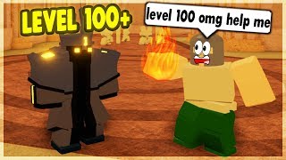 LEVEL 100 PRO CARRYING LOW LEVEL NOOBS 2  Roblox Dungeon Quest [upl. by Ydasahc]