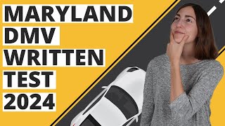 Maryland DMV Written Test 2024 60 Questions with Explained Answers [upl. by Channing]