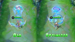 Hanabi Riverland Phoenix Skin Optimized VS Old Skill Effect and Animation MLBB Comparison [upl. by Alcott]