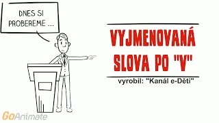 Český jazyk Vyjmenovaná slova po V Animované výukové HD video [upl. by Eldin]