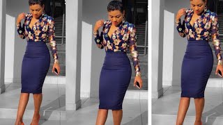 EASIEST WAY TO MAKE A PENCIL SKIRT IN 10 MINUTES  No Pattern  pencil skirt cutting and stitching [upl. by Amle]