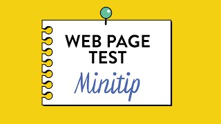 Web Page Test Totally Tooling Tips S3 Mini Tip 3 [upl. by Tahpos]