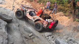 Vintage Willys Jeeps Rubicon Trail 2018 Day 2 Part 1 [upl. by Freeland]