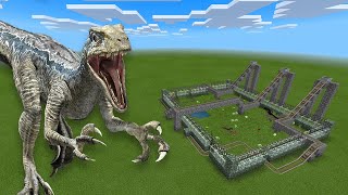 How To Make a Velociraptor Roller Coaster in Minecraft PE [upl. by Peedus634]