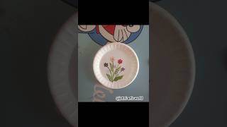 Paper plate embroidery 🪡art embroidery handmade shortfeed [upl. by Hills]