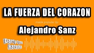 Alejandro Sanz  La Fuerza Del Corazon Versión Karaoke [upl. by Anyaled152]