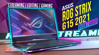 Gaming Laptop For Streaming Editing Gaming Under 60K  Asus ROG Strix G15 2021  AMD Ryzen 7 [upl. by Enirbas700]