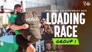 LOADING RACE Group 1  2023 Worlds Strongest Man [upl. by Eitirahc]